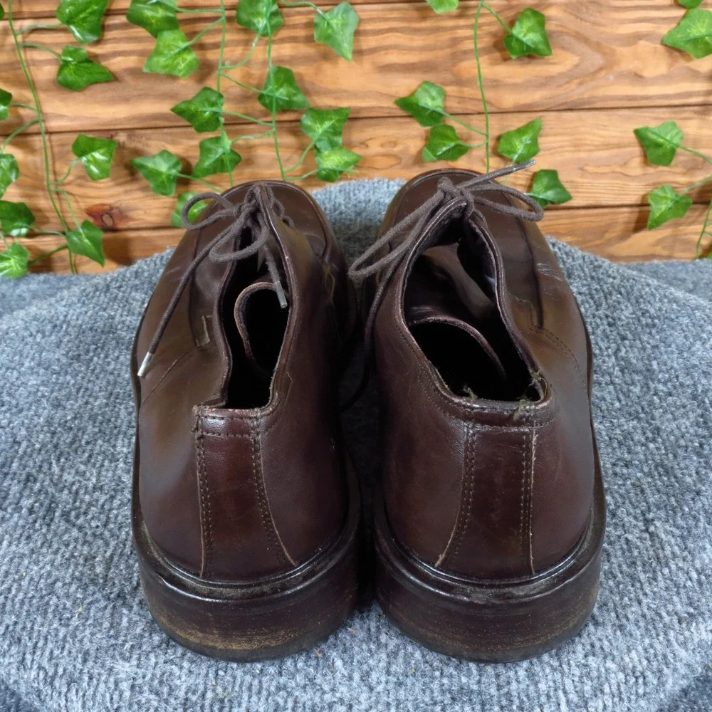 Bachrach Apron Toe Mens Derby Shoes Size 11.5 Business Formal Brown Leather‎